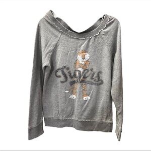 Detroit Tigers Women’s Off the Shoulder Sweater Size Large by Press Box